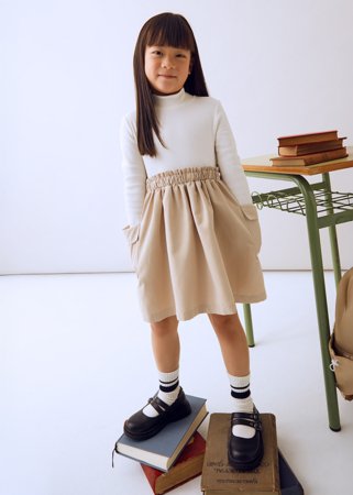 MAYORAL suknelė, Sand, 4.930-59, 10 cm 