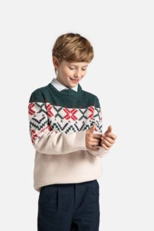 COCCODRILLO megztinis ELEGANT JUNIOR BOY, multicoloured, ZC4172101EJB-022-164, 164 cm 