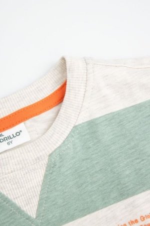 COCCODRILLO marškinėliai ilgomis rankovėmis SAGE TIME BOY KIDS, spalvoti, WC5143101SBK-022-122, 122 cm 