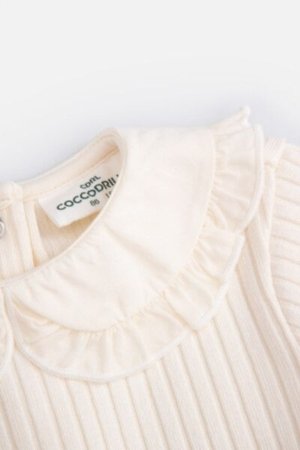 COCCODRILLO marškinėliai ELEGANT BABY GIRL, ecru, ZC4143102EBG-003-098, 98 cm 