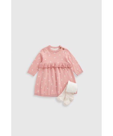 MOTHERCARE suknelė ilgomis rankovėmis ir pėdkelnės, IF353 86 