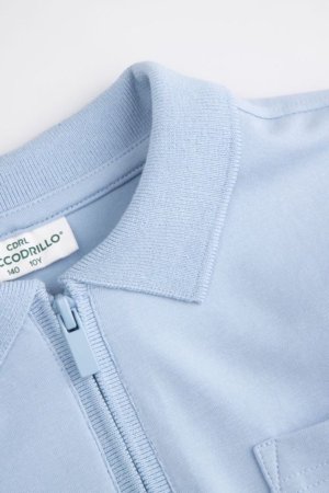 COCCODRILLO polo marškinėliai trumpomis rankovėmis, mėlyni, WC6143602EJB-014-116, 116 dydis 