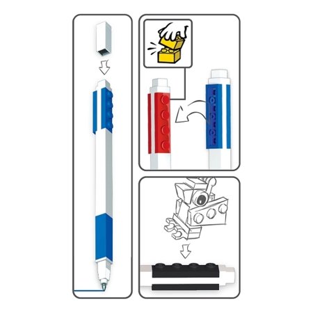 LEGO geliniai rašikliai, 3 vnt., 51513 10029-1608