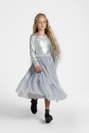 COCCODRILLO sijonas ELEGANT PARTY GIRL, pilkas, ZC4124101EPG-019-164, 164 cm 