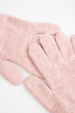 COCCODRILLO pirštuotos pirštinės ACCESSORIES WINTER GIRL, rožinės, ZC4360315AWG-007-XL, XL cm 