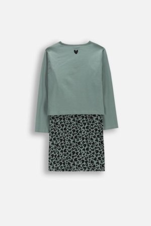 COCCODRILLO suknelė ilgomis rankovėmis, žalia, WC6129101RGJ-011-128, 128 cm 