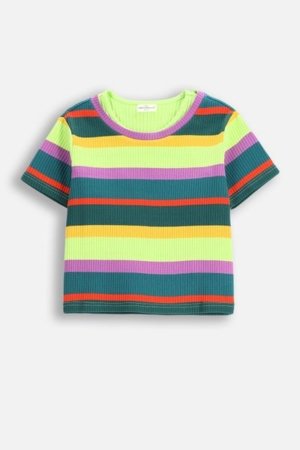 COCCODRILLO marškinėliai trumpomis rankovėmis MAXITROPIC GIRL JUNIOR, spalvoti, WC5143204MGJ-022-164, 164 cm 