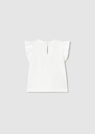 MAYORAL marškinėliai trumpomis rankovėmis, white-blue, 1042-54, 92 cm 