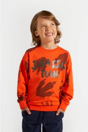COCCODRILLO marškinėliai DIGITAL BOY KIDS, raudoni, ZC4143102DBK-009-122, 122 cm 