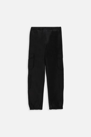 COCCODRILLO sportinės kelnės CITY EXPLORER JUNIOR, juodos, WC4119101CEJ-021- 