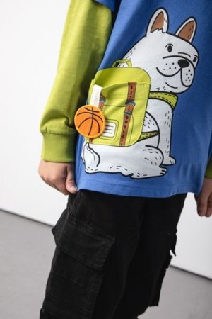 COCCODRILLO marškinėliai ACADEMY BOY KIDS, mėlyni, cm 