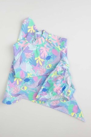 LEMON maudymosi kostiumėlis ir kepurė, spalvotas, WL6376801SWG-022-092, 92 dydis 