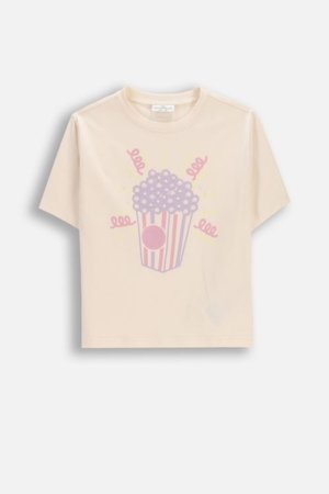 COCCODRILLO marškinėliai trumpomis rankovėmis, smėlio spalvos, WC6143205HGK-003-110, 110 cm 