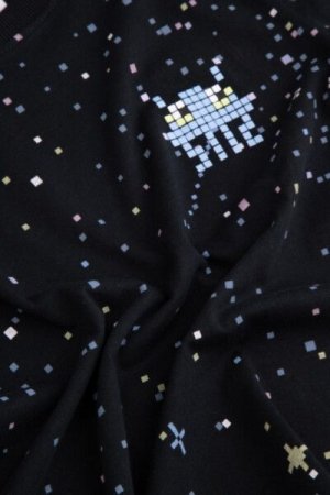 COCCODRILLO marškinėliai WORLD OF PIXEL BOY KIDS, juodi, ZC4143201WBK-021-122, 122 cm 