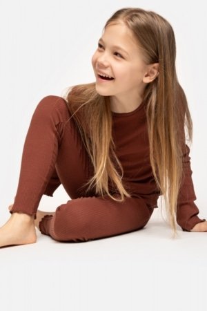 COCCODRILLO marškinėliai ilgomis rankovėmis EVERYDAY GIRL, rudi, ZC3143102VGB-018- 