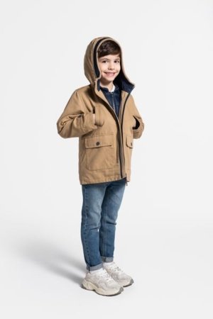 COCCODRILLO striukė OUTERWEAR BOY KIDS, kreminė, WC5152401OBK-002-122, 122 cm 