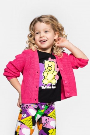 COCCODRILLO susegamas megztinis JOYFUL PUNK KIDS, rožinis, WC4172201JPK-007-0 