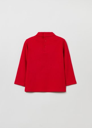 OVS BOY9-36M T-SHIRT L/S 2H 9-12 RED 001926487 