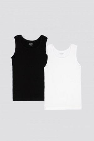COCCODRILLO apatiniai marškinėliai be rankovių BASIC UNDERWEAR, multicoloured, 164/170 cm, 2 vnt., WC2407209BAU-022 WC2407209BAU-022-152