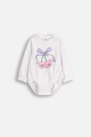 COCCODRILLO smėlinukas HAPPY PUPPY GIRL NEWBORN, baltas, ZC5112103HGN-001-080, 80 cm 