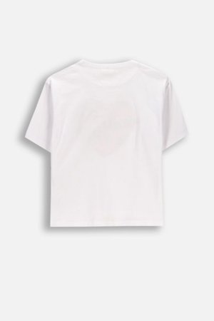 COCCODRILLO marškinėliai trumpomis rankovėmis, balti, WC6143206RGJ-001-140, 140 cm 