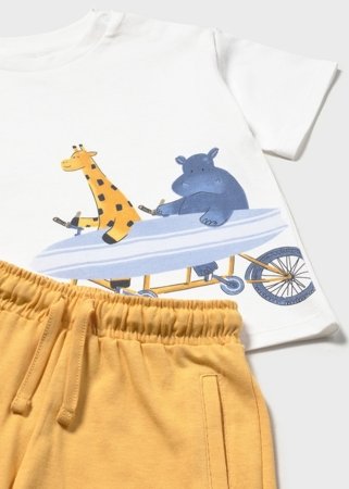 MAYORAL marškinėliai trumpomis rankovėmis ir šortai, peach, 1.670-44, 98  cm 