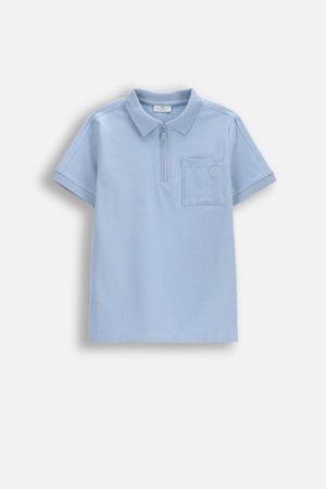 COCCODRILLO polo marškinėliai trumpomis rankovėmis, mėlyni, WC6143602EJB-014-116, 116 dydis 