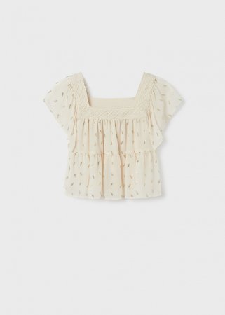 MAYORAL palaidinė trumpomis rankovėmis 8C, kreminė, 6192-42 6192-42