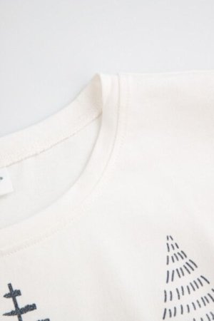 COCCODRILLO marškinėliai MERRY XMAS, ecru, ZC4143106MER-003-164, 164 cm 