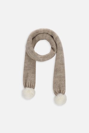 COCCODRILLO šalikas ACCESSORIES WINTER GIRL, smėlio spalvos, ZC3369101AWG-002 