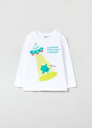 OVS BOY9-36M T-SHIRT L/S 2M 30-36 WHITE 001819269 001819269