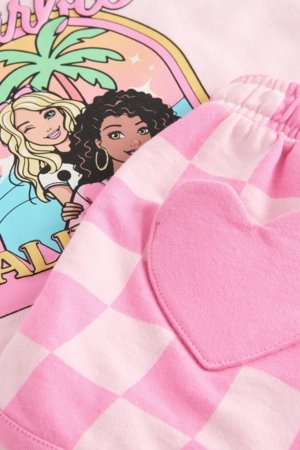 NEXT BARBIE marškinėliai trumpomis rankovėmis ir šortai, AD4084, 104-110 