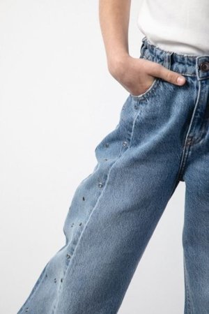 COCCODRILLO kelnės JEANS COLLECTION GIRL, mėlynos, cm 