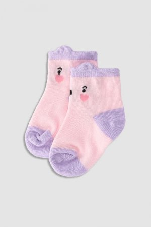 COCCODRILLO kojinės SOCKS GIRL, rožinės, WC3382201SOG-007 WC3382201SOG-007-003