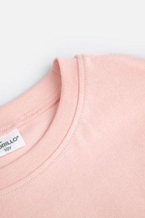 COCCODRILLO marškinėliai trumpomis rankovėmis EVERYDAY UNISEX A, rožiniai, WC5143205VUA-033-152, 152 cm 