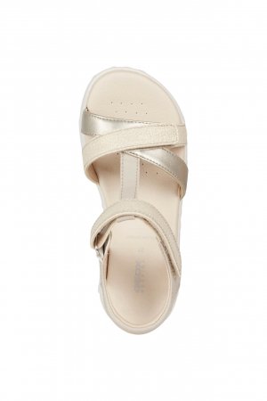 GEOX basutės beige/gold, J158ZA-054BJ-C0512 J158ZA-054BJ-C0512