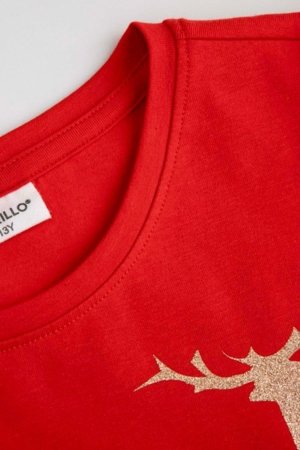 COCCODRILLO marškinėliai, raudoni, ZC5143106MER-009-140, 140 cm 