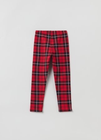 OVS 1 EN GIRL 3-10Y LEGGINGS 4-5 RED/BLACK CHECK 001911878 