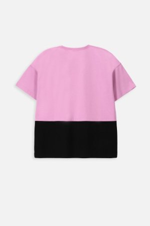 COCCODRILLO marškinėliai trumpomis rankovėmis CITY EXPLORER JUNIOR, fuchsia, WC4143203CEJ-008-,  