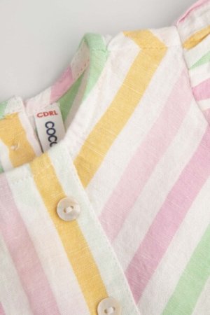 COCCODRILLO suknelė trumpomis rankovėmis OCEAN WONDERS NEWBORN, multicoloured, WC4128201OWN-022-0 