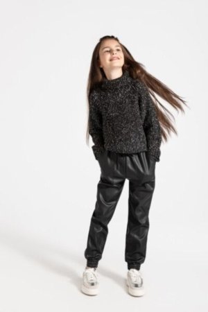 COCCODRILLO sportinės kelnės CARTOONS GIRL JUNIOR, juodos, ZC4119101CGJ-021-164, 164 cm 