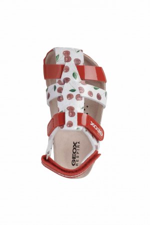 GEOX basutės, baltos/raudonos, 26 d., B252RA-0HHQD-C0008 B252RA-0HHQD-C0008-2