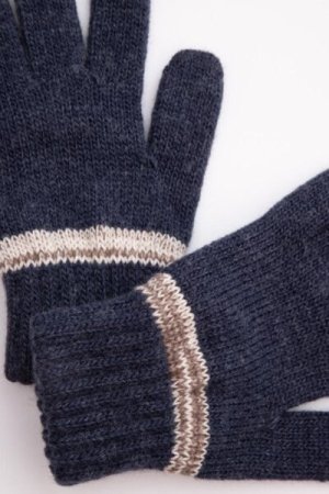 COCCODRILLO pirštuotos pirštinės ACCESSORIES WINTER BOY, tamsiai mėlynos, ZC4360312AWB-015-XL, XL cm 