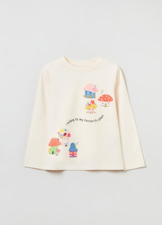 OVS GIRL3-10Y T-SHIRTS L/S 2M 9-10 WHITE 001902909 