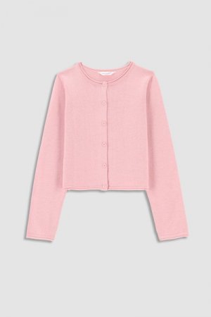 COCCODRILLO susegamas megztinis BASIC GIRL, powder pink, WC3172201BAG-033 WC3172201BAG-033-158