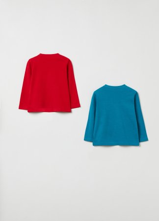 OVS BOY9-36M T-SHIRT L/S 2M 30-36 RED 001847421 
