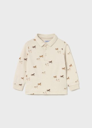MAYORAL polo marškinėliai ilgomis rankovėmis, mushroom, 2.102-75, 4 cm 