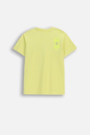 COCCODRILLO marškinėliai trumpomis rankovėmis, geltoni, WC6143203NBJ-004-164, 164 cm 