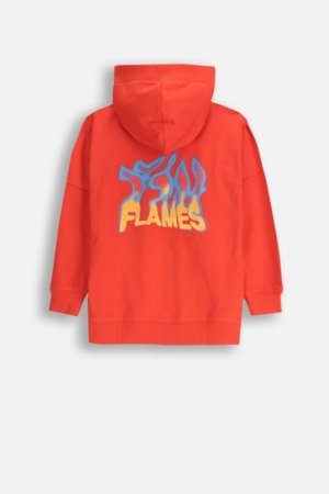 COCCODRILLO džemperis su gobtuvu DRAGONS BOY JUNIOR, raudonas, WC5132402DBJ-009-164, 164 cm 