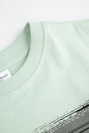 COCCODRILLO marškinėliai trumpomis rankovėmis EVERYDAY BOY C, žali, WC5143303VBC-031-152, 152 cm 